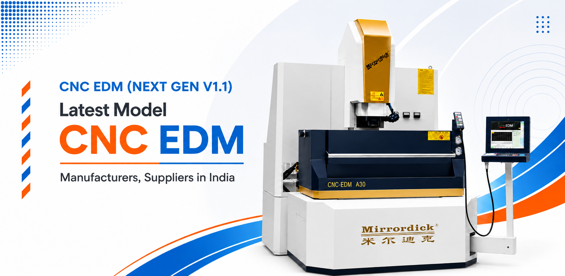 CNC EDM Fixed Table Moving Head (Single Head)